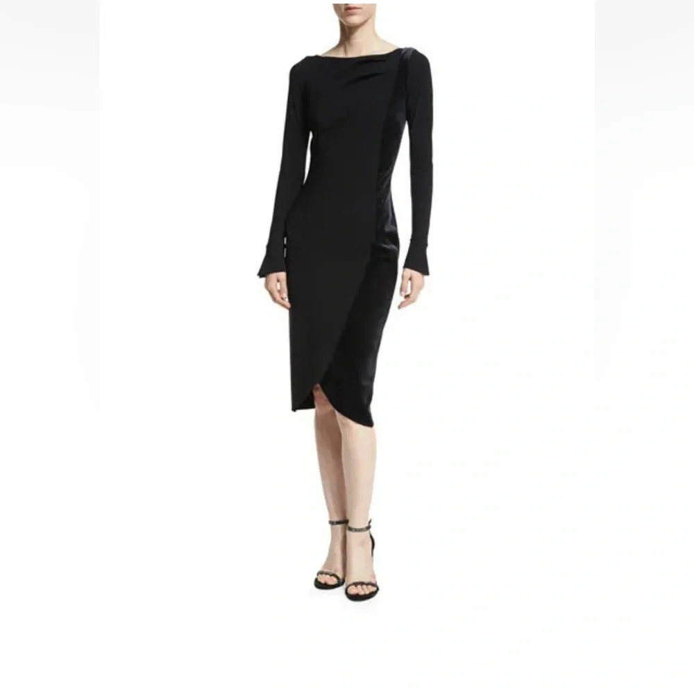 $795  Nwt LA PETITE ROBE DI CHIARA BONI MAYSA VELVET DRESS Black SZ 40/ US 4